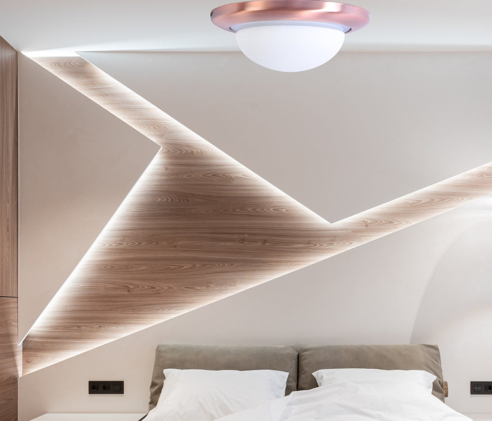 LED Ceiling Light Rose Gold Colour, 12 inches