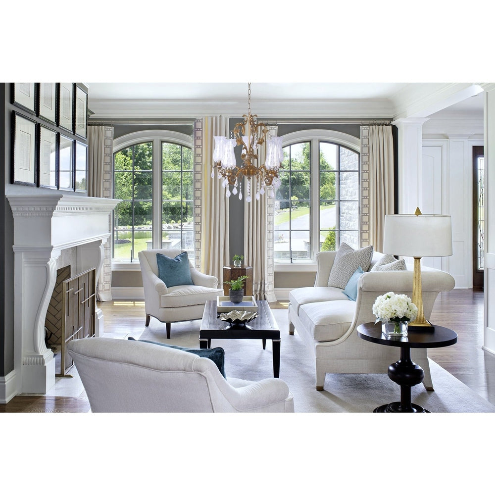 Antique Gold Crystal Chandelier - 5 Light-Starry Night