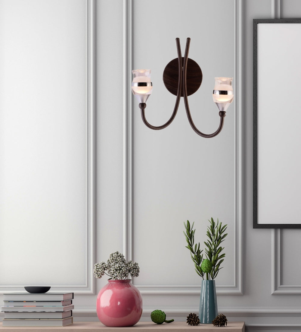 LED Wood Finish Decorative Wall Lamp Warm White 6 Watts