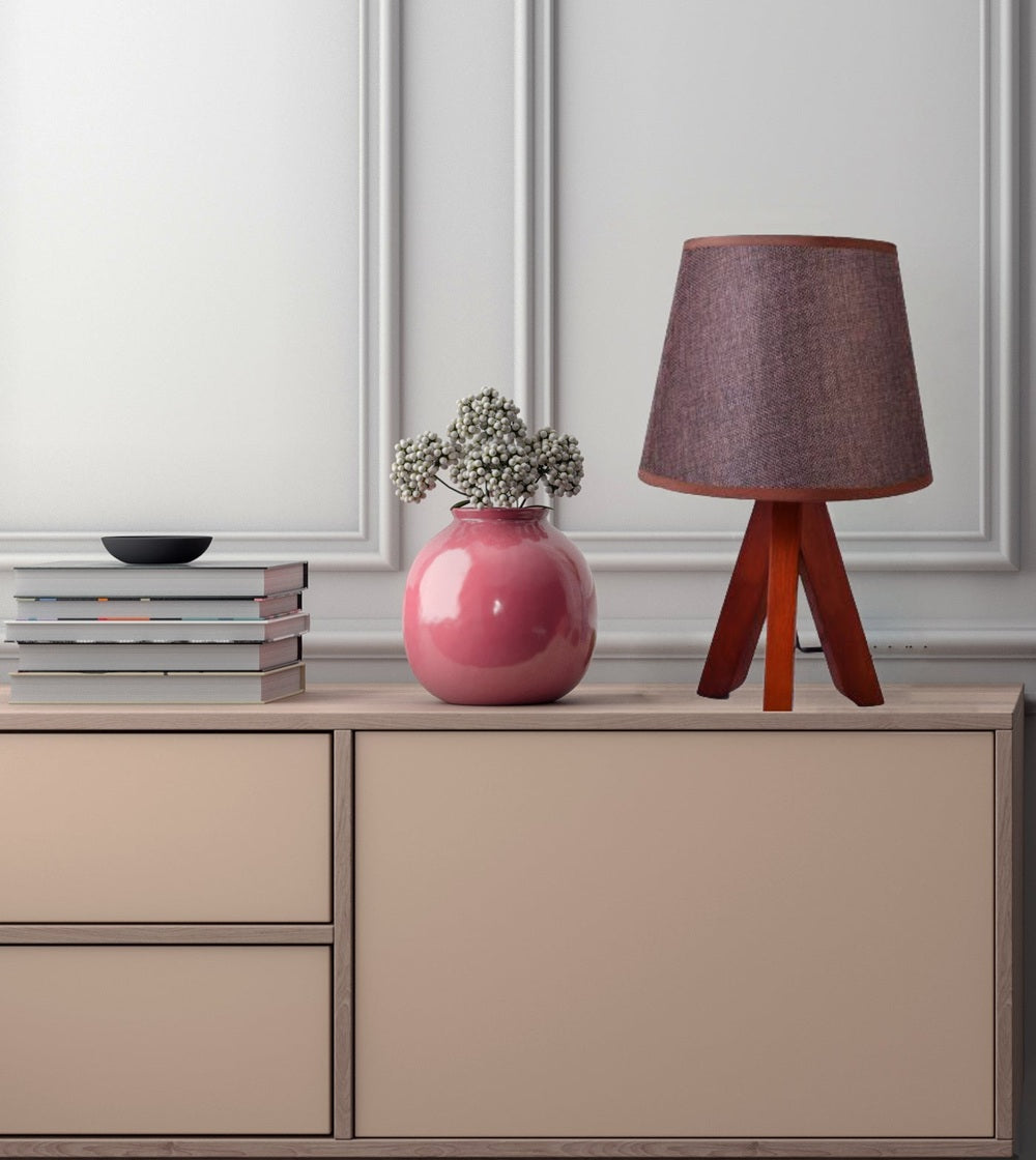 Brown Tripod Table Lamp