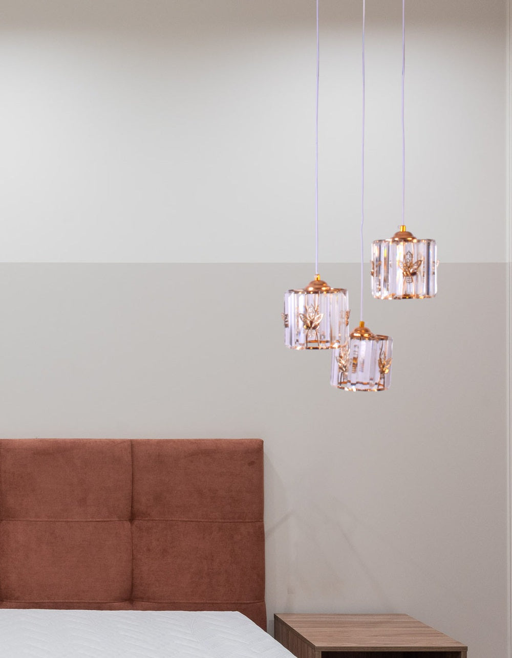 Butterfly Crystals Set of 3 Hanging Light