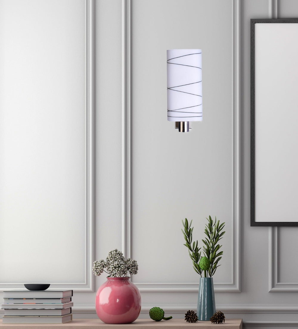 Designer White Glass Wall Light