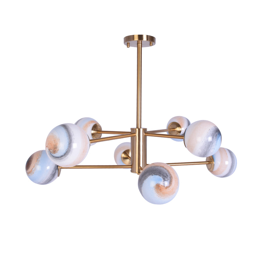 8 Marble Glass Modern Chandelier-Starry Night