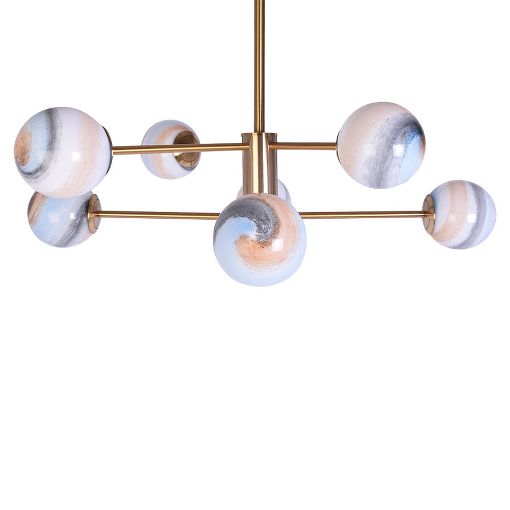 8 Marble Glass Modern Chandelier-Starry Night