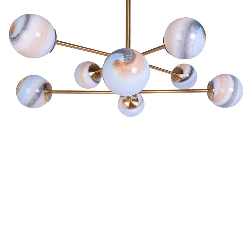 8 Marble Glass Modern Chandelier-Starry Night