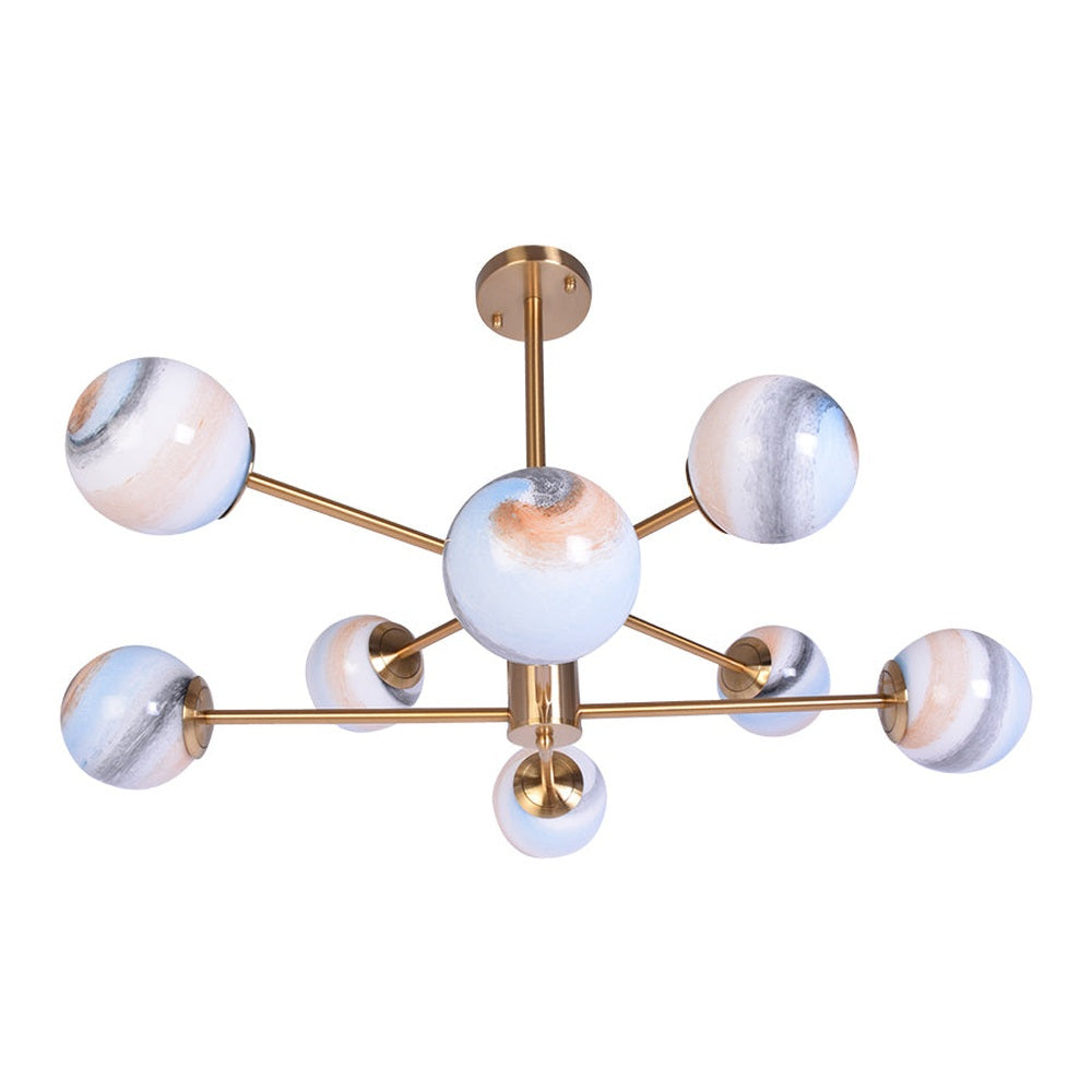 8 Marble Glass Modern Chandelier-Starry Night