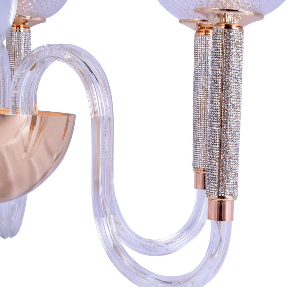 Crystal Globe Chandelier - 6 Light-Starry Night