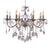 Silver Chandelier With Crystals - 8 Lights-Starry Night