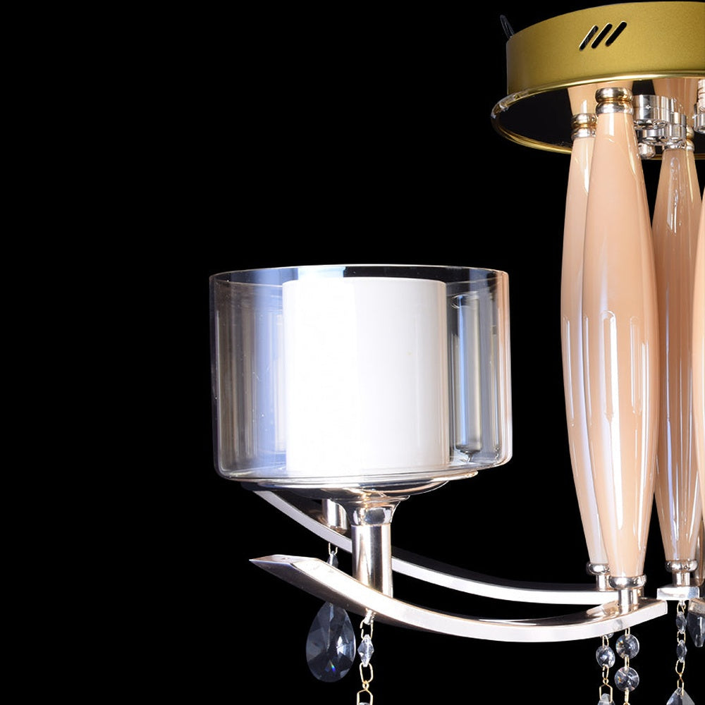 Modern Chandelier With White Glass Shades-Starry Night