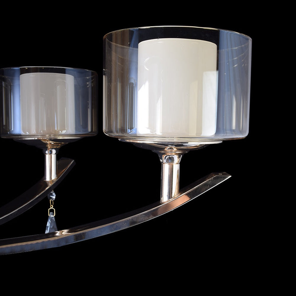 Modern Chandelier With White Glass Shades-Starry Night