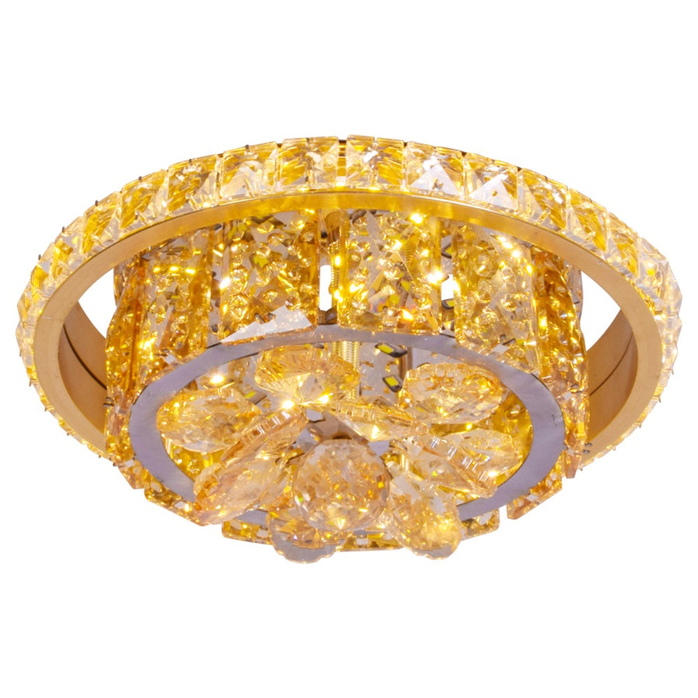 Gold Crystal LED Ceiling Light