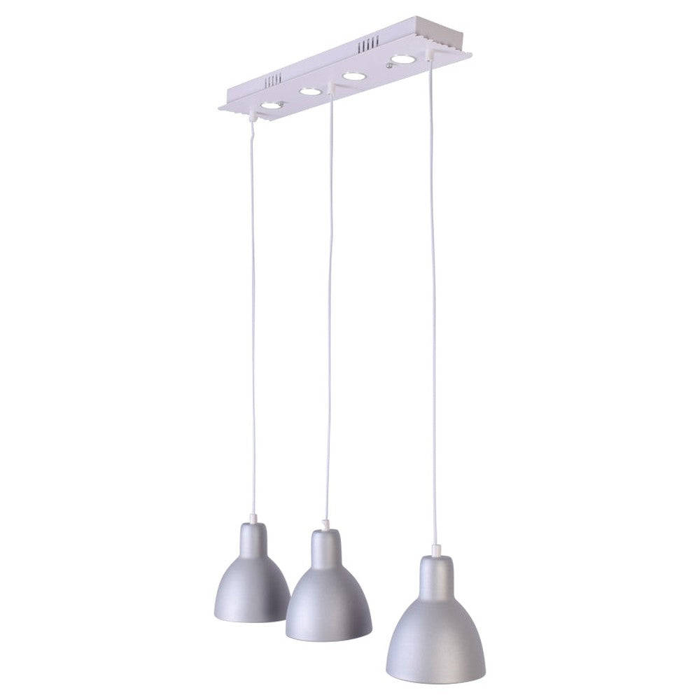 Silver LED 3 Hanging Pendant Light