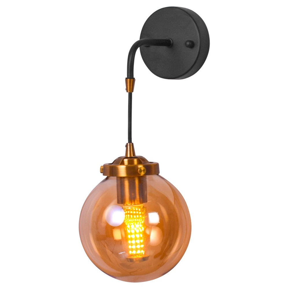 Amber Ball Wall Light