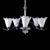 White Crystal Chandelier - 5 Lights-Starry Night