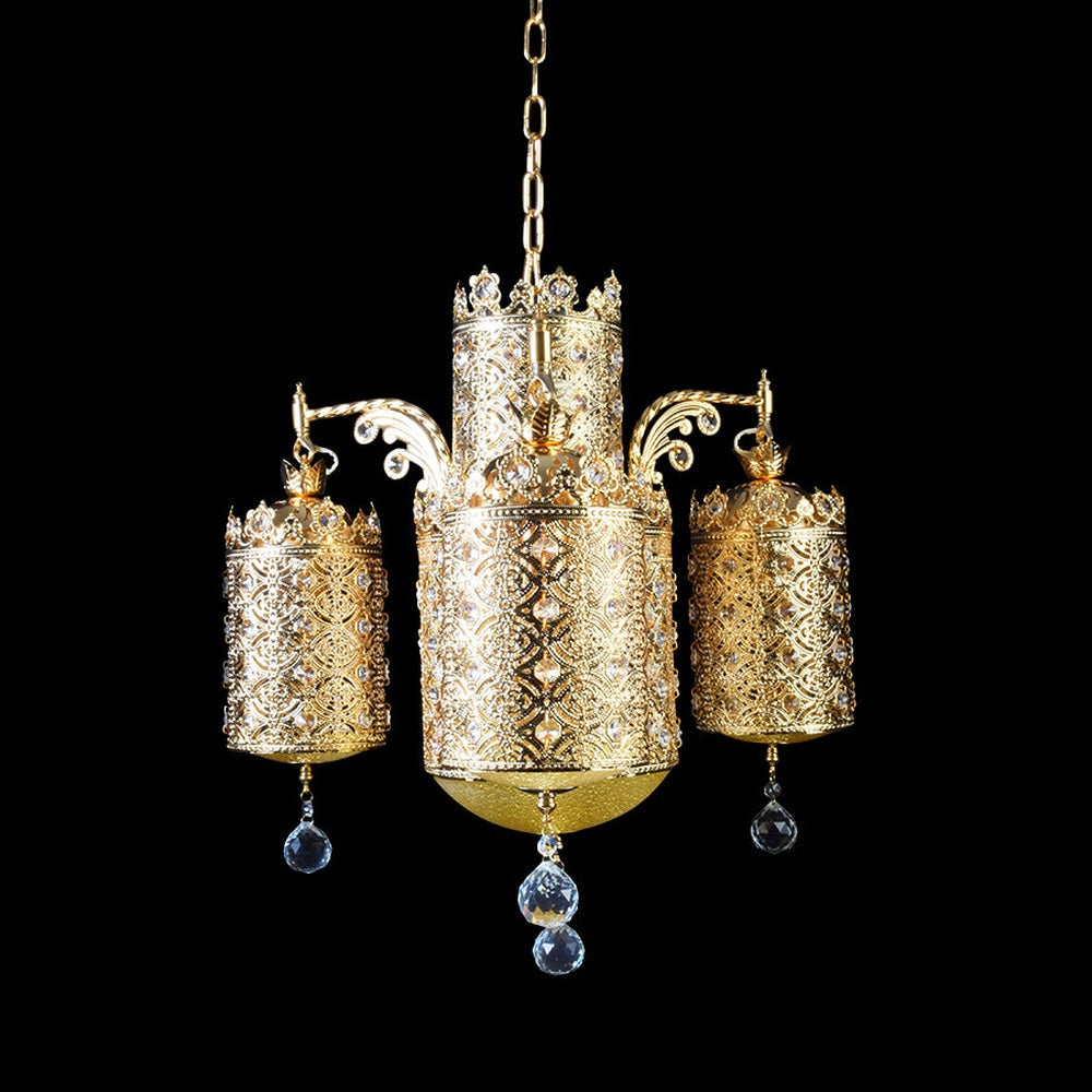 Gold Chandelier - 7 Lights-Starry Night