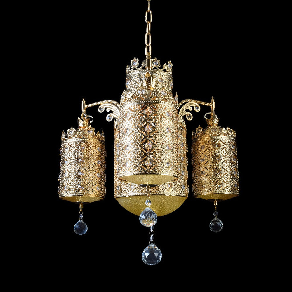 Gold Chandelier - 7 Lights-Starry Night