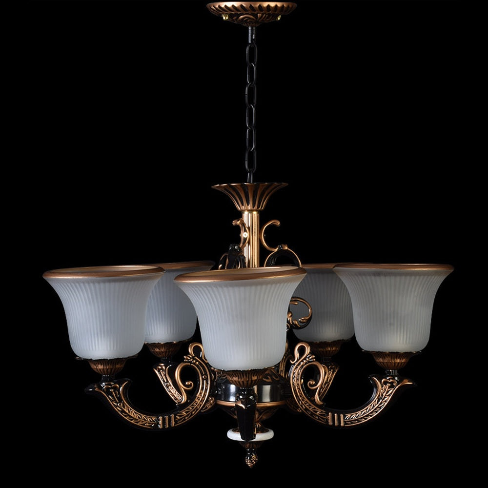 Brown Mini Chandelier - 5 Lights-Starry Night