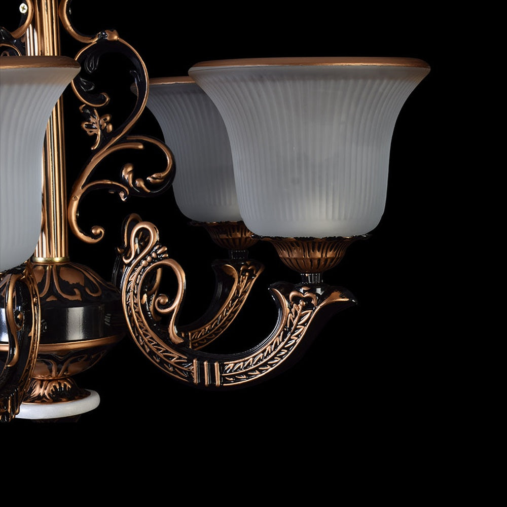 Brown Mini Chandelier - 5 Lights-Starry Night