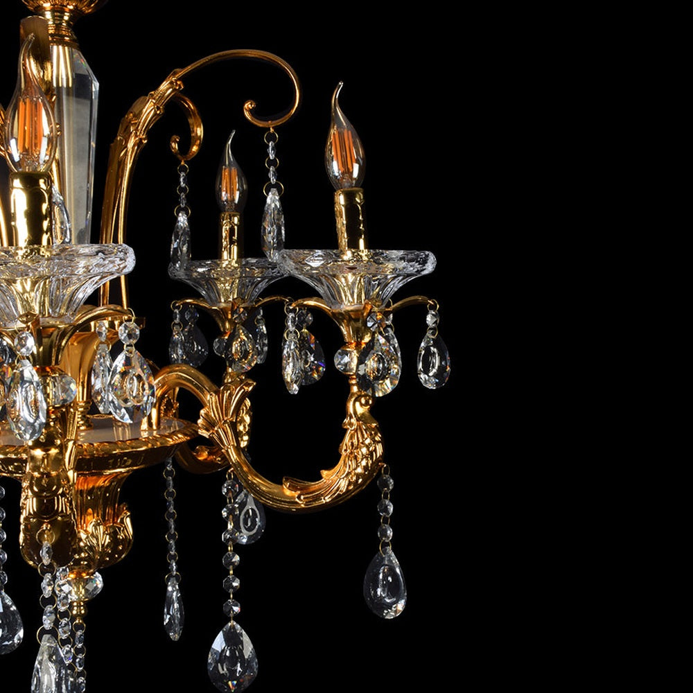 Gold Chandelier - 5 Lights-Starry Night