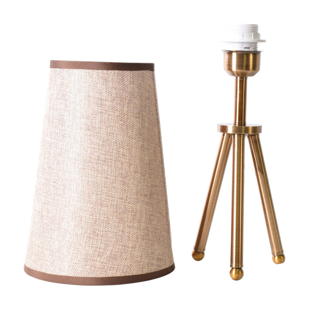 Brown Bedside Table Tripod Desk Lamp-Starry Night