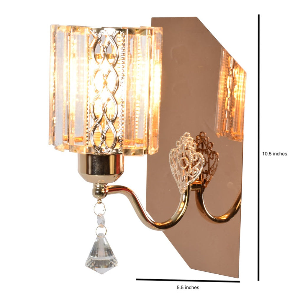 Rose Gold Decorative Wall Light with Crystals-Starry Night