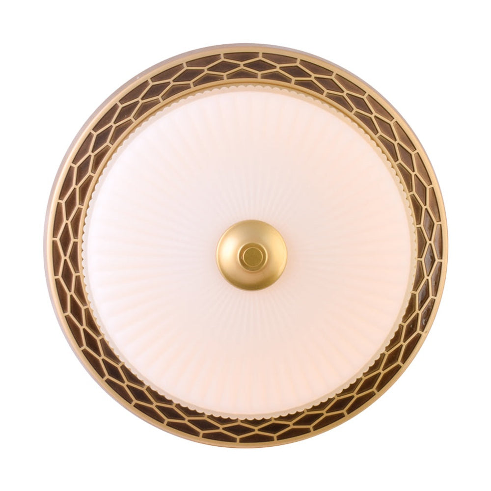 Aged Gold Ceiling Light, 15 inches