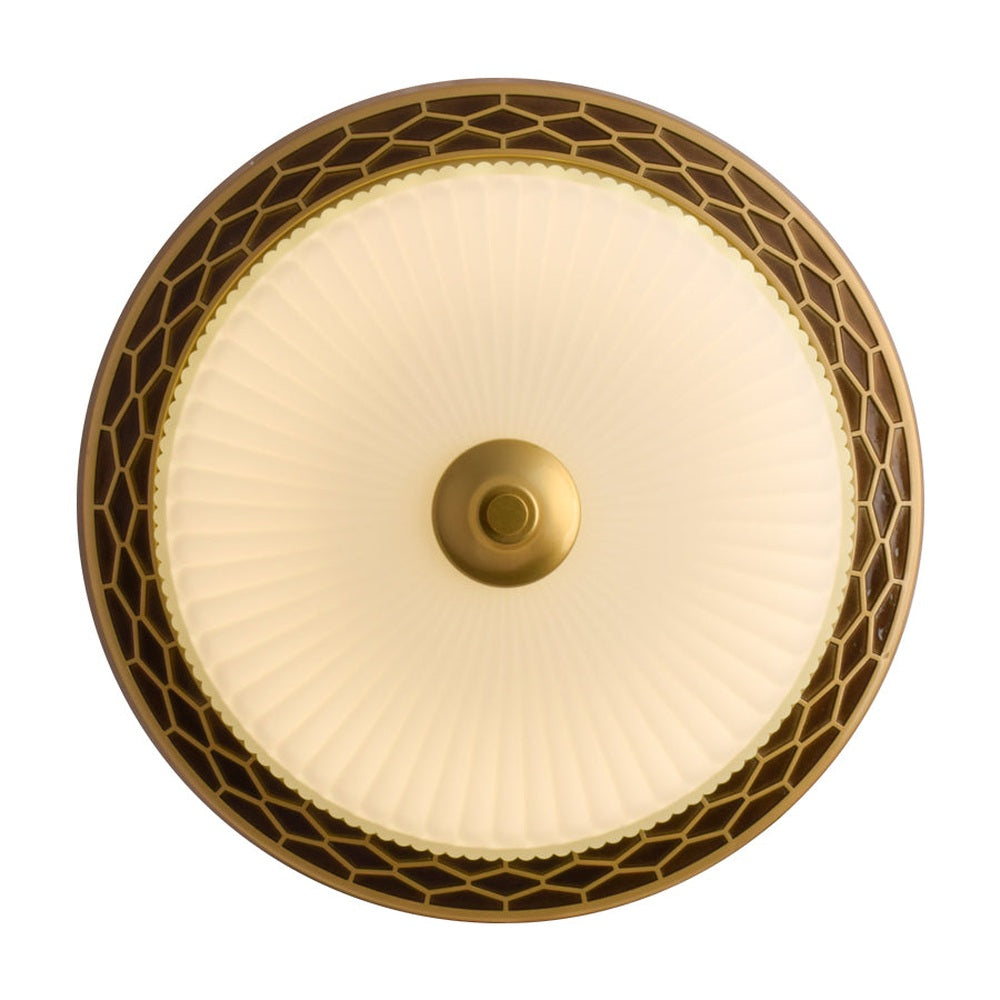 Aged Gold Ceiling Light, 15 inches