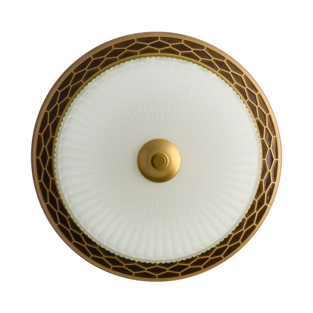 Aged Gold Ceiling Light, 15 inches