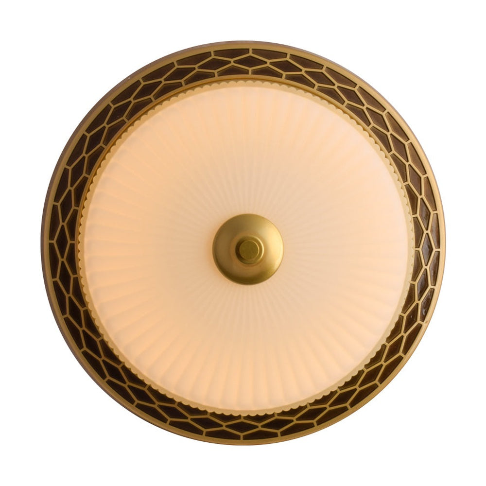 Aged Gold Ceiling Light, 15 inches