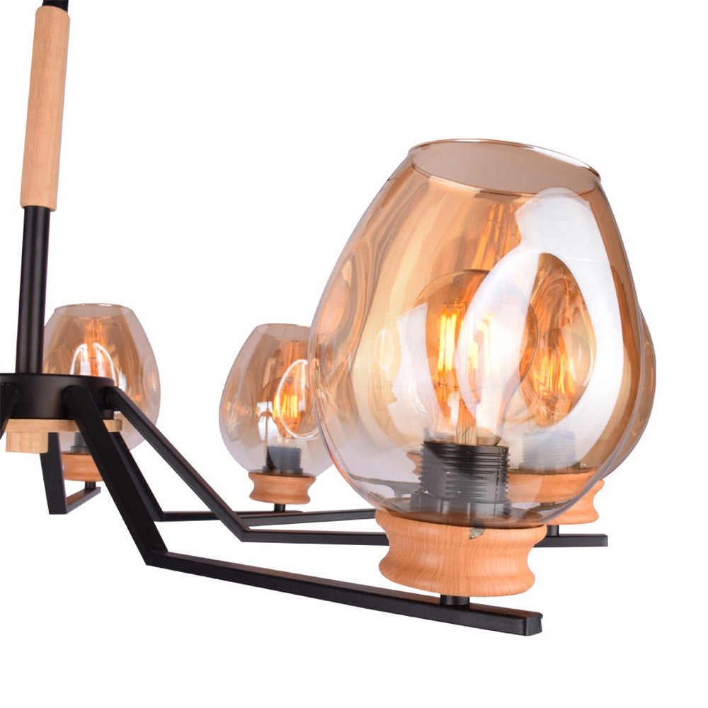 Modern Chandelier 10 Lights with Glass Shades