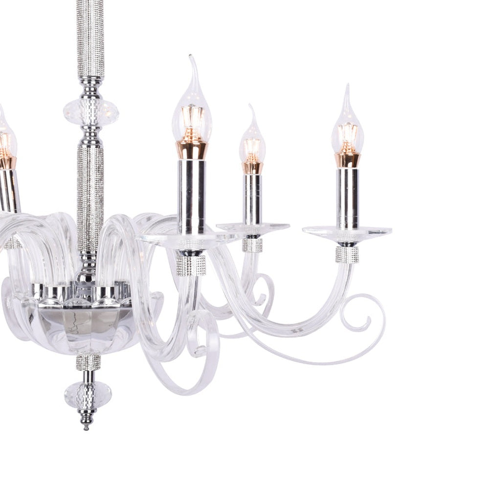Aria Chandelier 6 Arms (Silver)