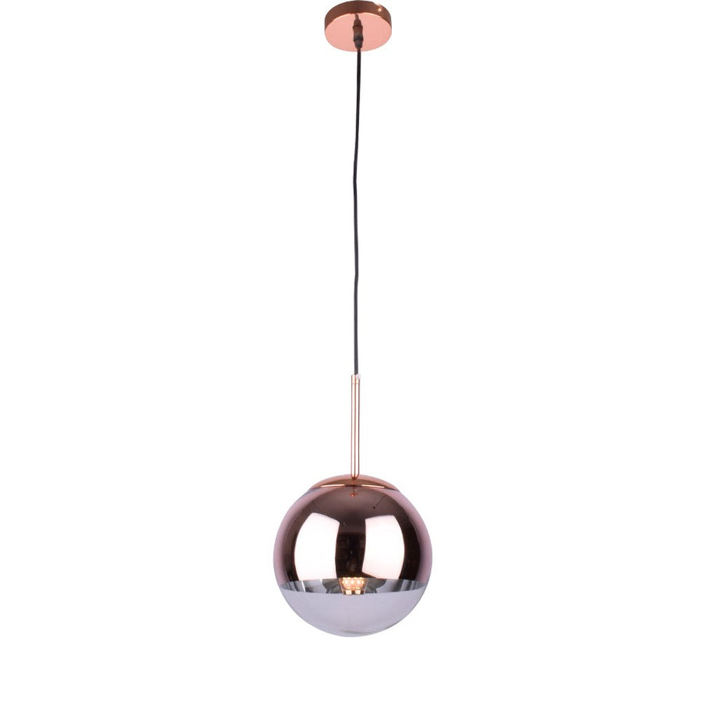 Rose Gold and White Pendant Light