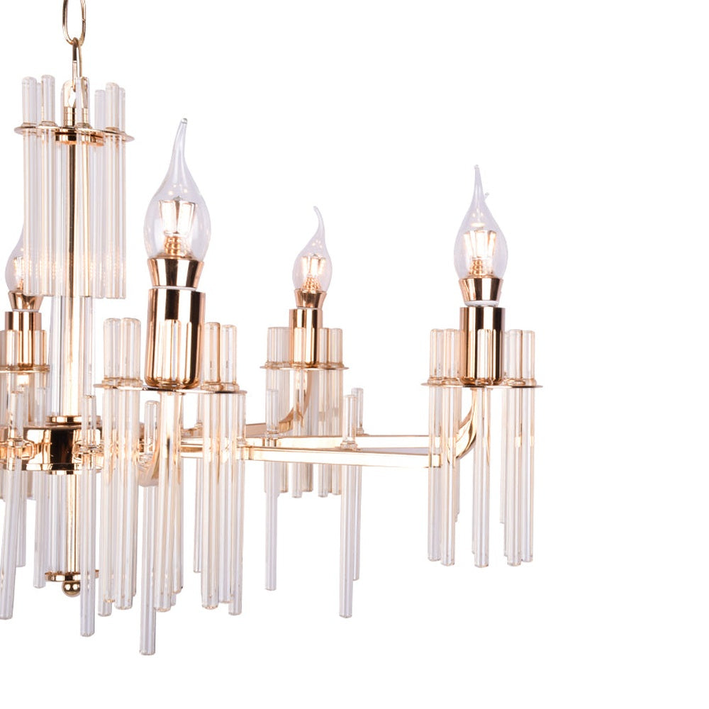Icicle Chandelier 8 Arms (Gold)