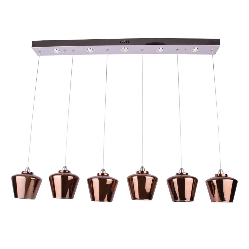 Minimalist Island Chandelier - 6 Light