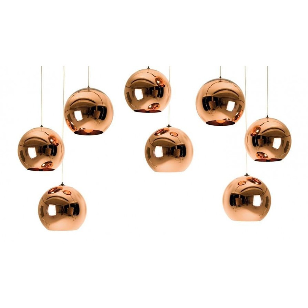 Copper Round Pendant Light-Starry Night