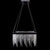 Square Chrome LED Chandelier With Crystal Droplets-Starry Night