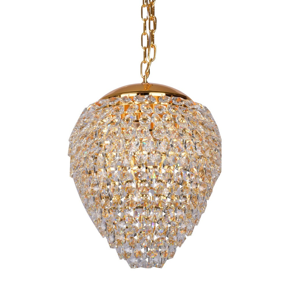 Gold Drop Crystal Chandelier (400mm)