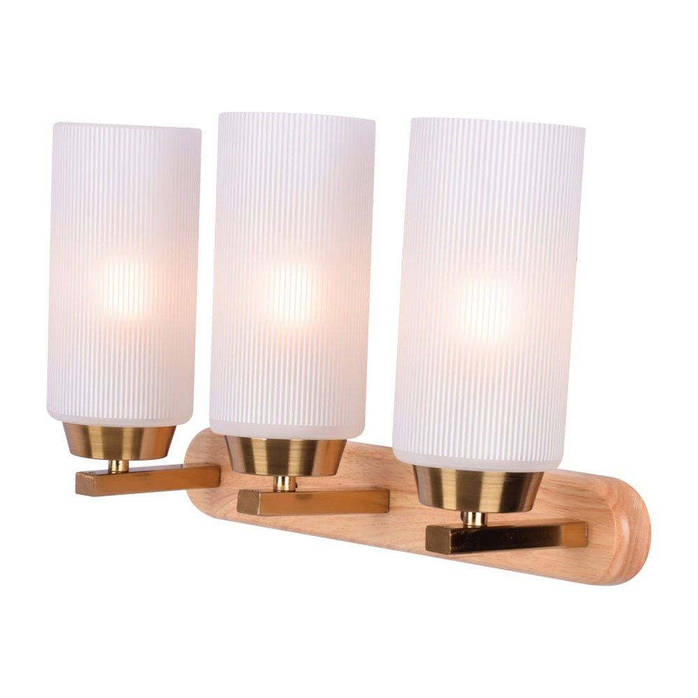 Contemporary Brown Wall Light - 3 Light