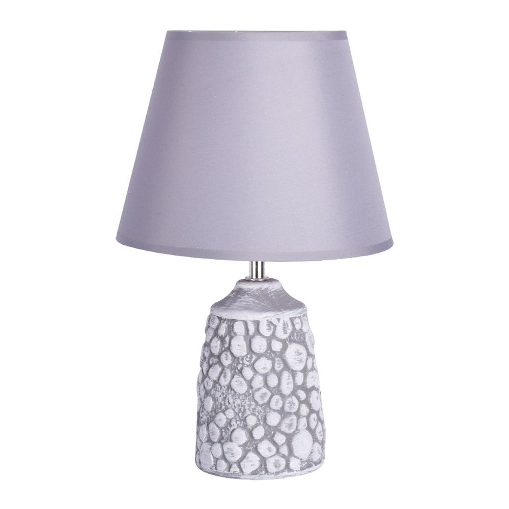 Stone Finish Grey Table Lamp
