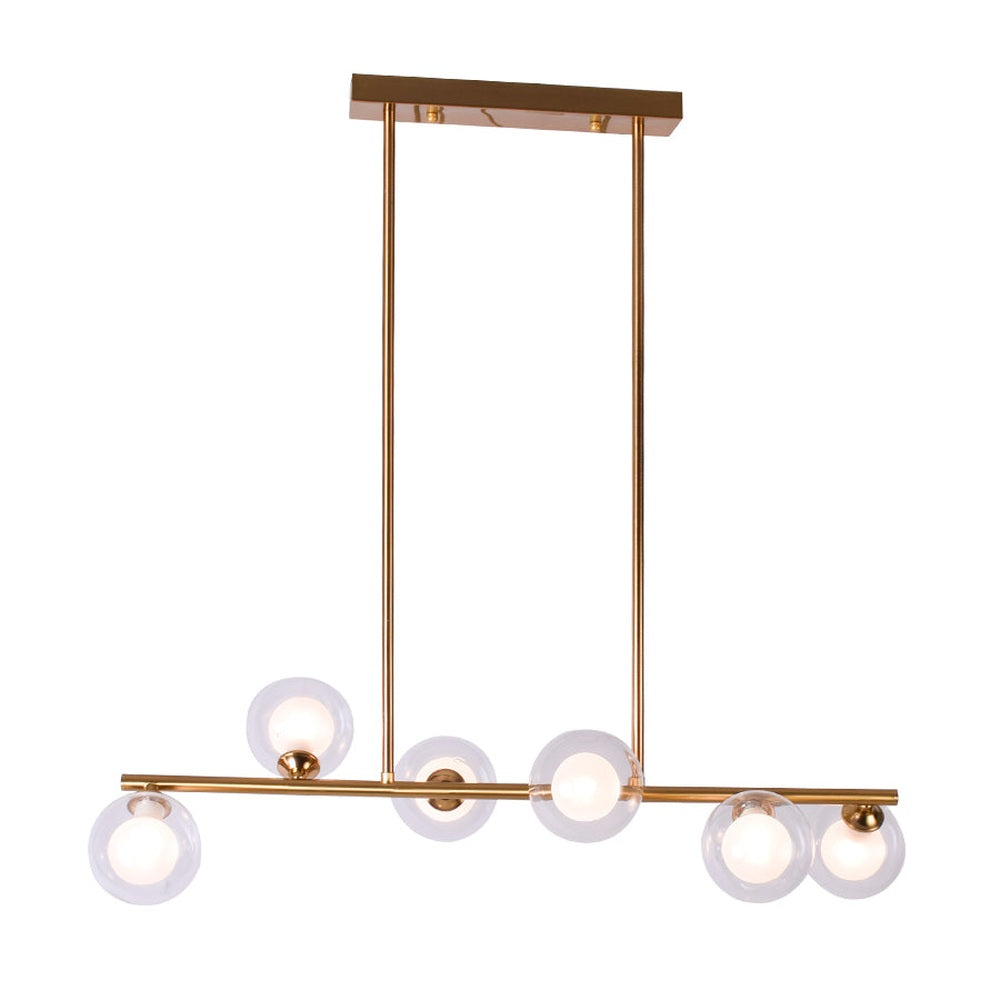 Parker Chandelier 6 Glass, Matt Gold