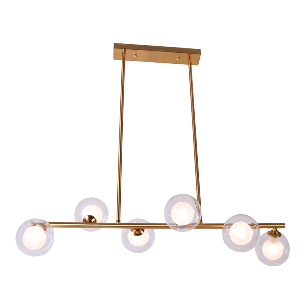 Parker Chandelier 6 Glass, Matt Gold