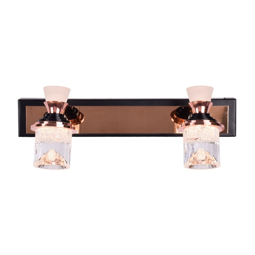 Soft Rose Gold Wall Light, 2 Light