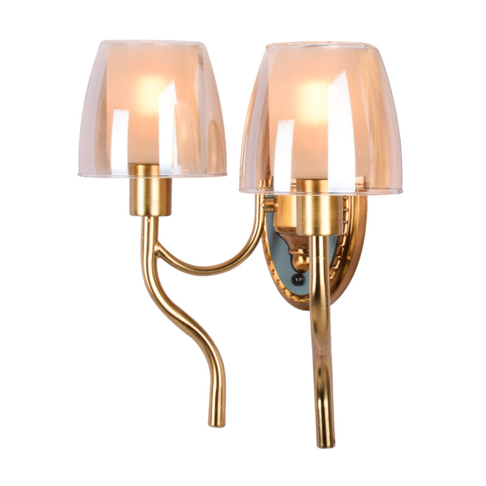 Kudu Antique Gold Wall Light - 2 Light