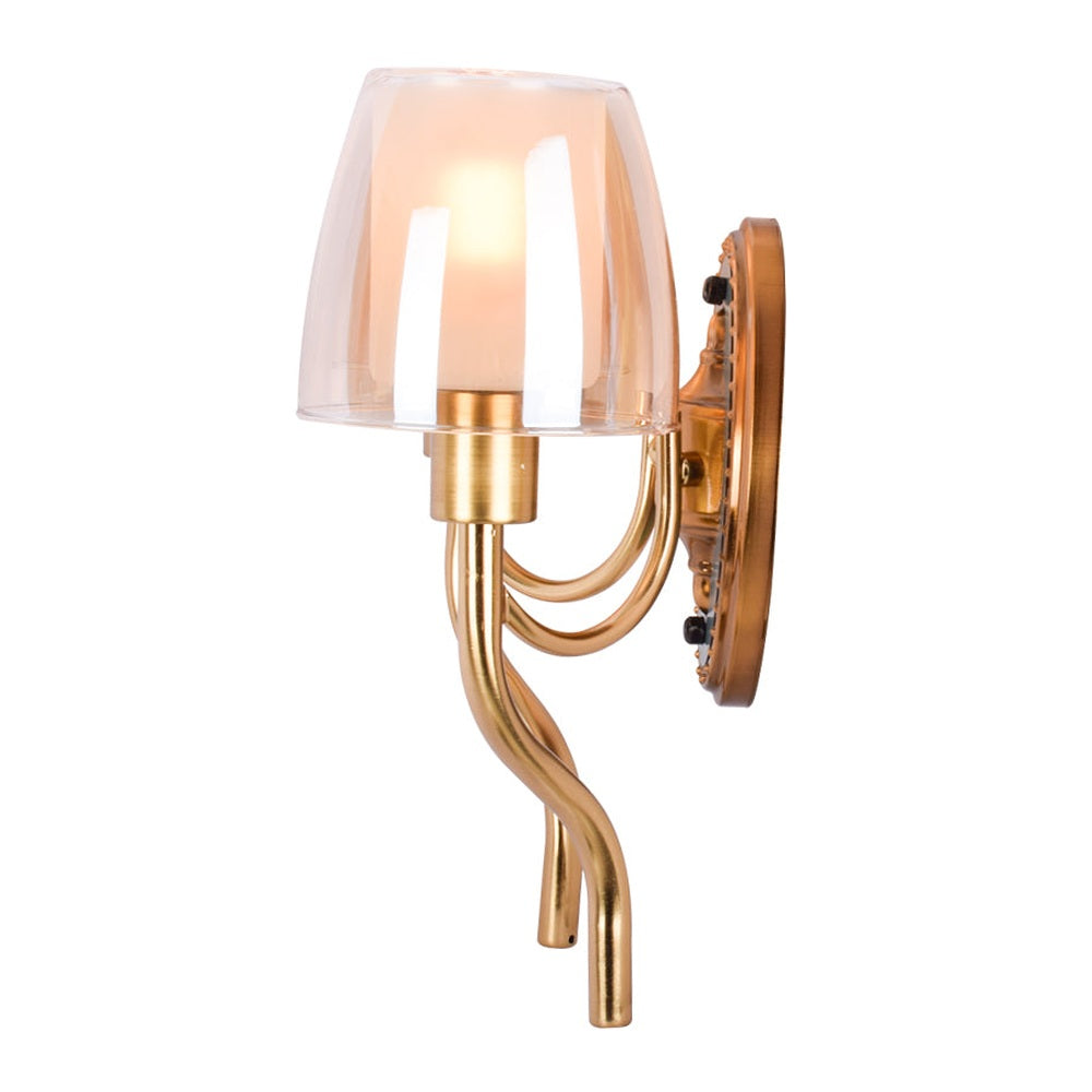 Kudu Antique Gold Wall Light - 2 Light
