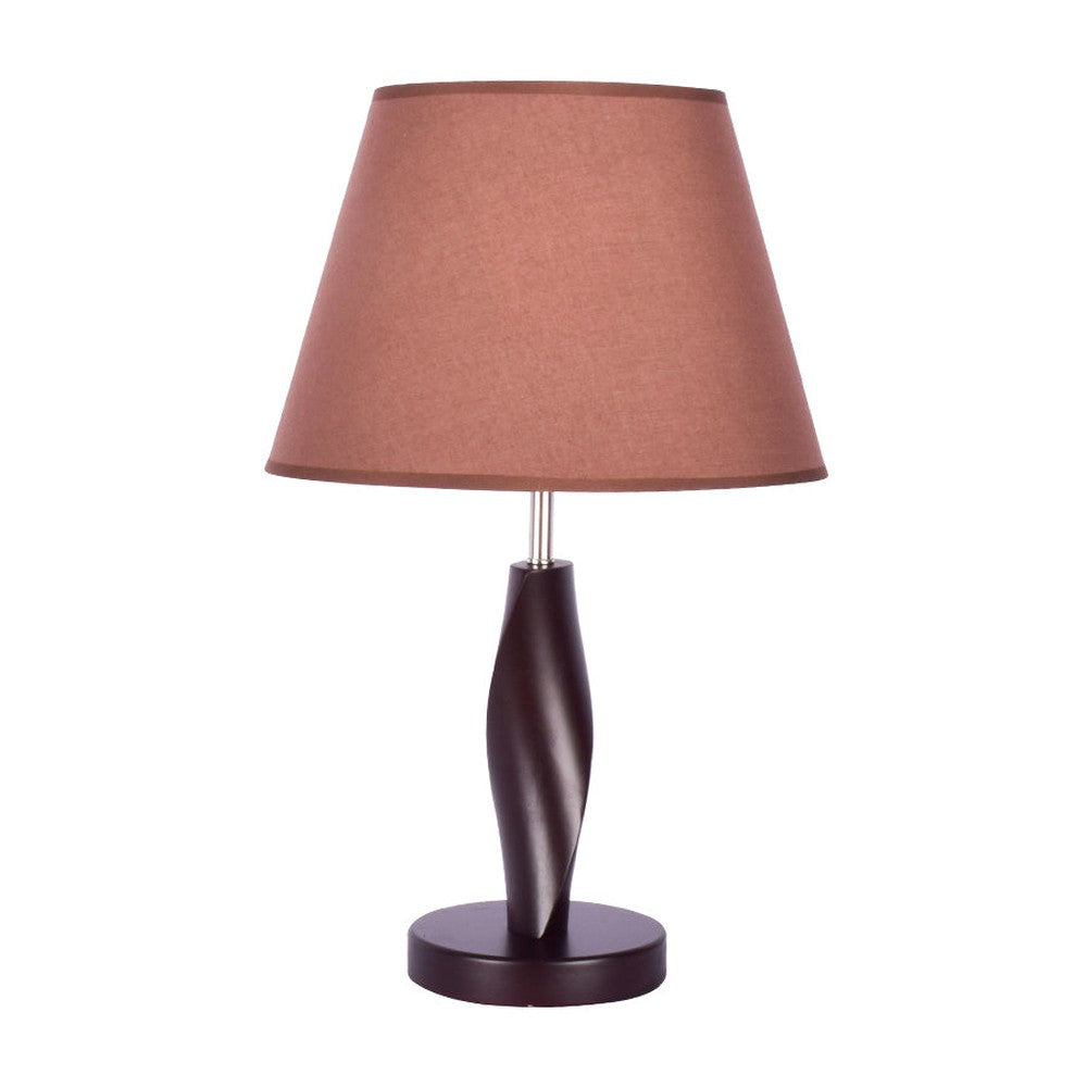 Wooden Swirl Table Lamp