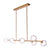 Parker Chandelier 8 Glass, Matt Gold