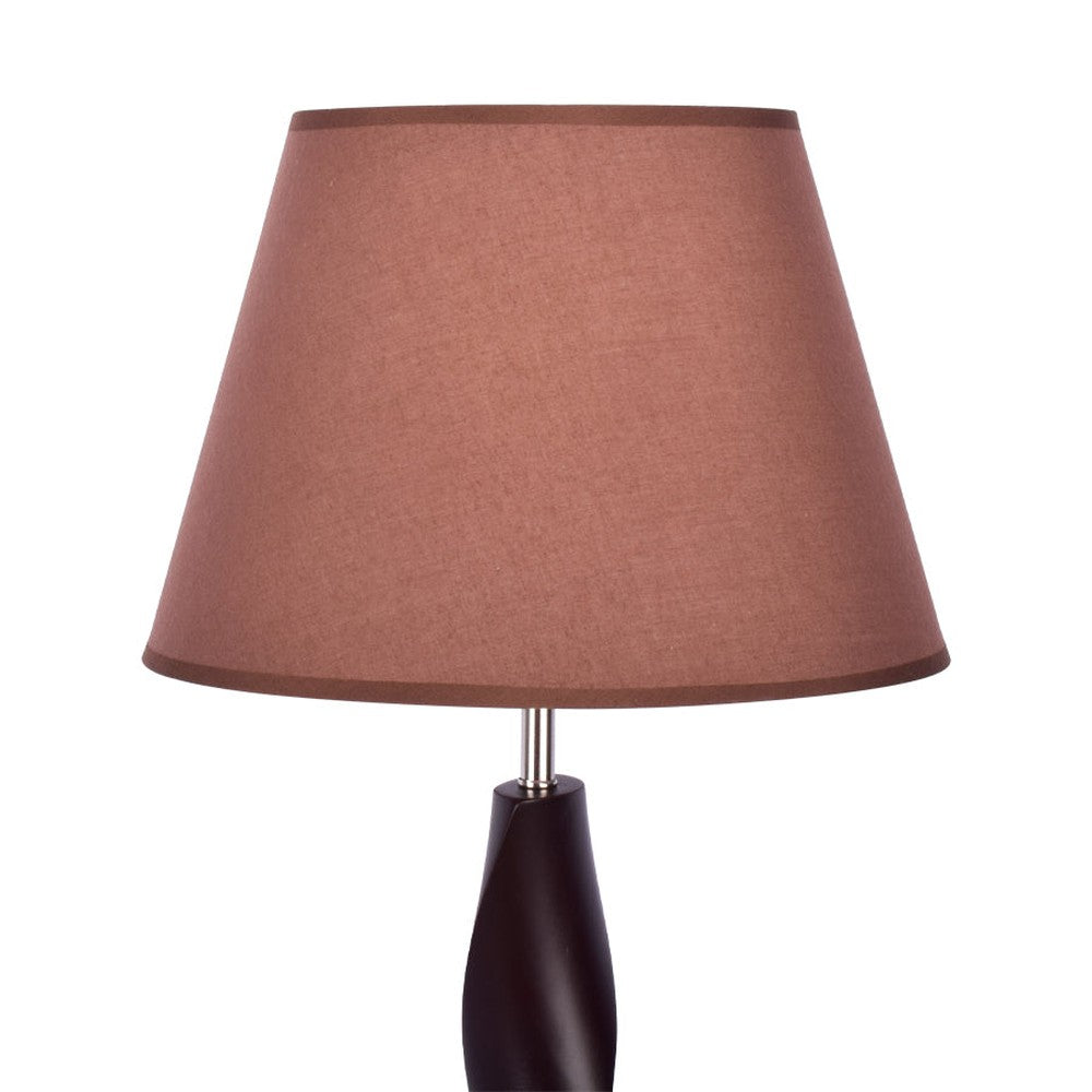 Wooden Swirl Table Lamp