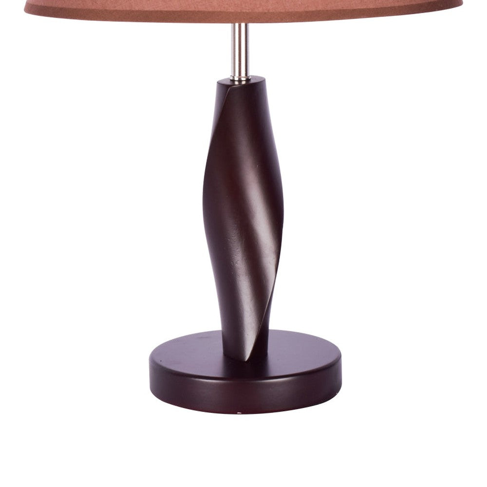 Wooden Swirl Table Lamp