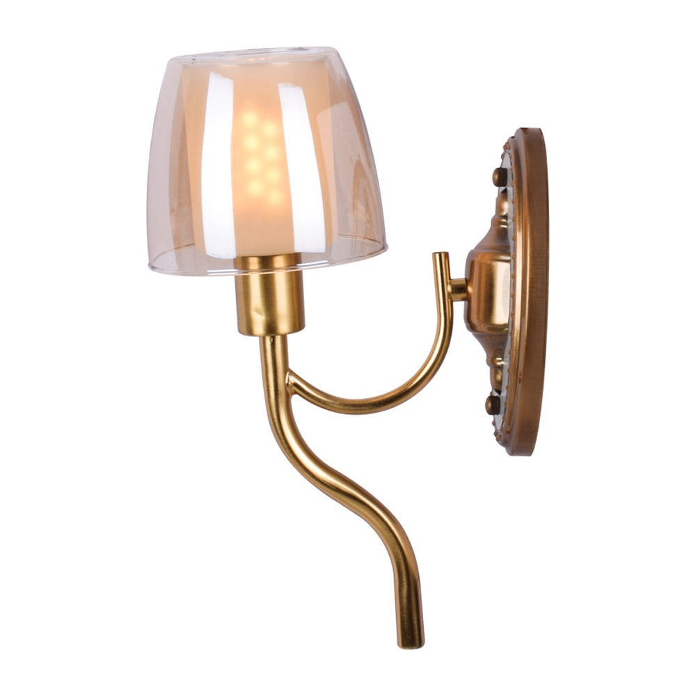 Kudu Antique Gold Wall Light - 1 Light