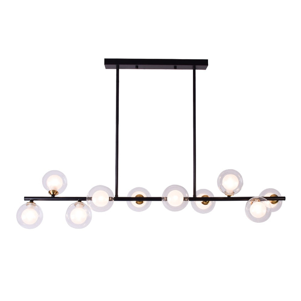 Parker Chandelier 10 Glass, Black
